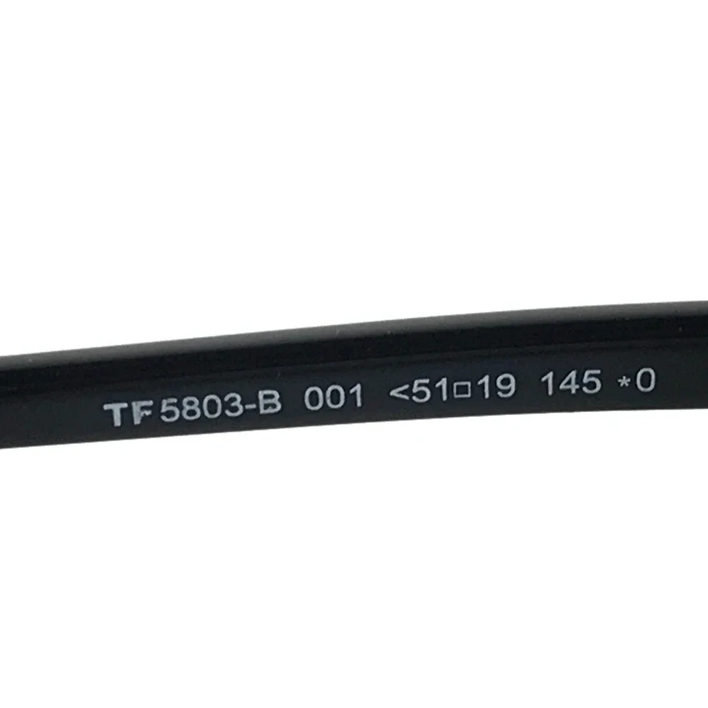 Tom Ford Eyeglasses Frames TF5803-B 001 Shiny Black Round Full Rim 51-19-145